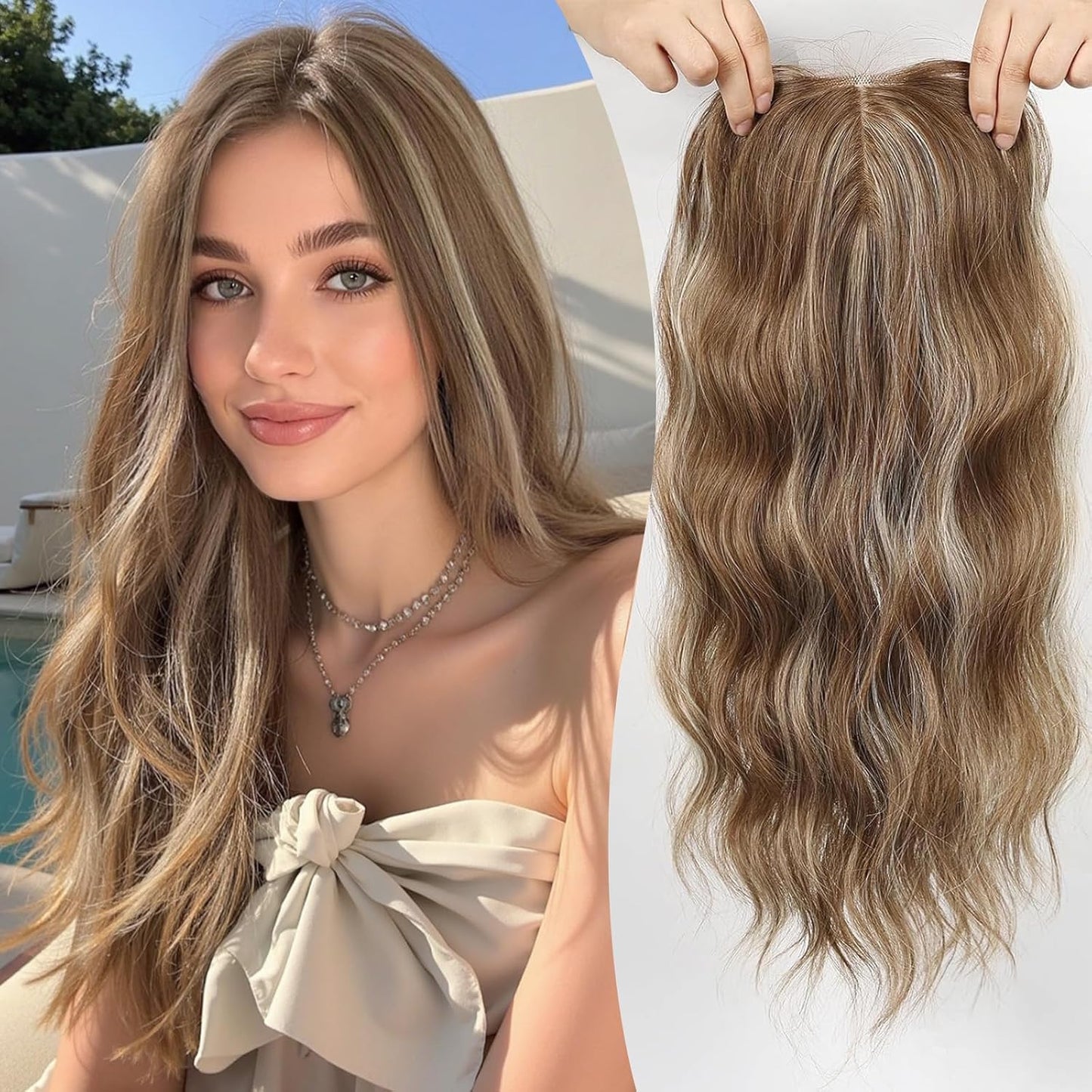 ⚡ Final Hours – Up to 41% Off🌷2026 New Lightweight & Breathable Wavy Hair Topper-100% human hair
