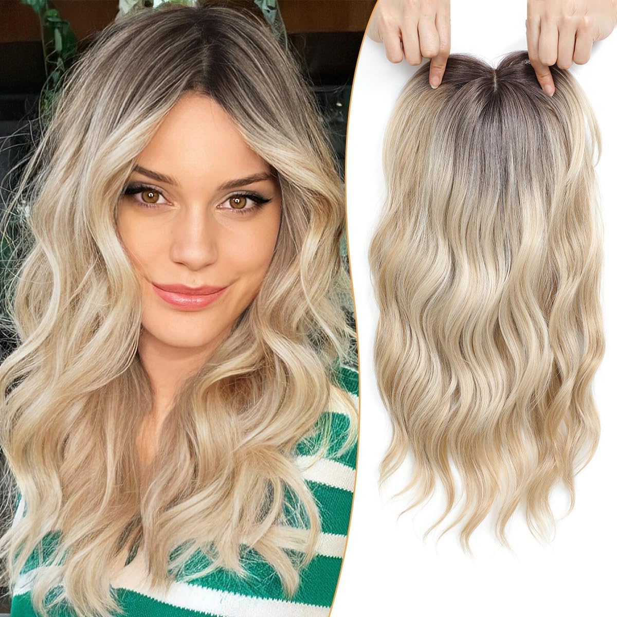 ⚡ Final Hours – Up to 41% Off🌷2026 New Lightweight & Breathable Wavy Hair Topper-100% human hair