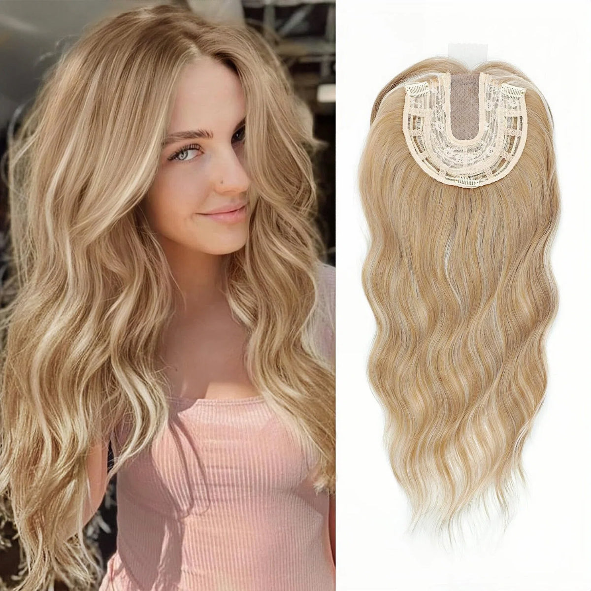 ⚡ Final Hours – Up to 41% Off🌷2026 New Lightweight & Breathable Wavy Hair Topper-100% human hair