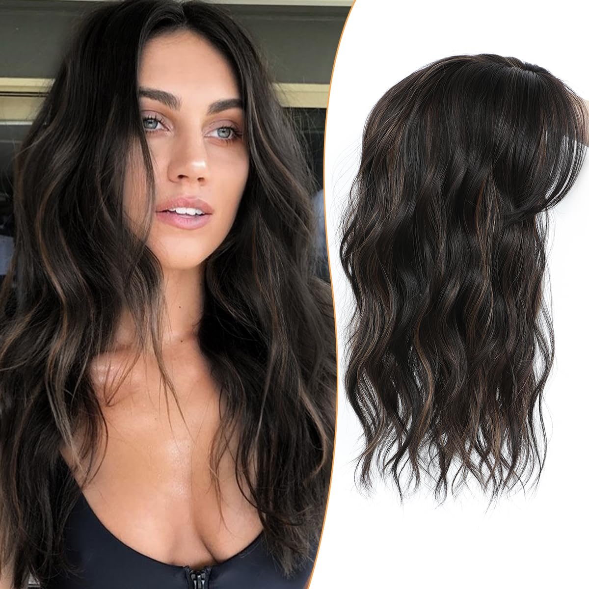 ⚡ Final Hours – Up to 41% Off🌷2026 New Lightweight & Breathable Wavy Hair Topper-100% human hair