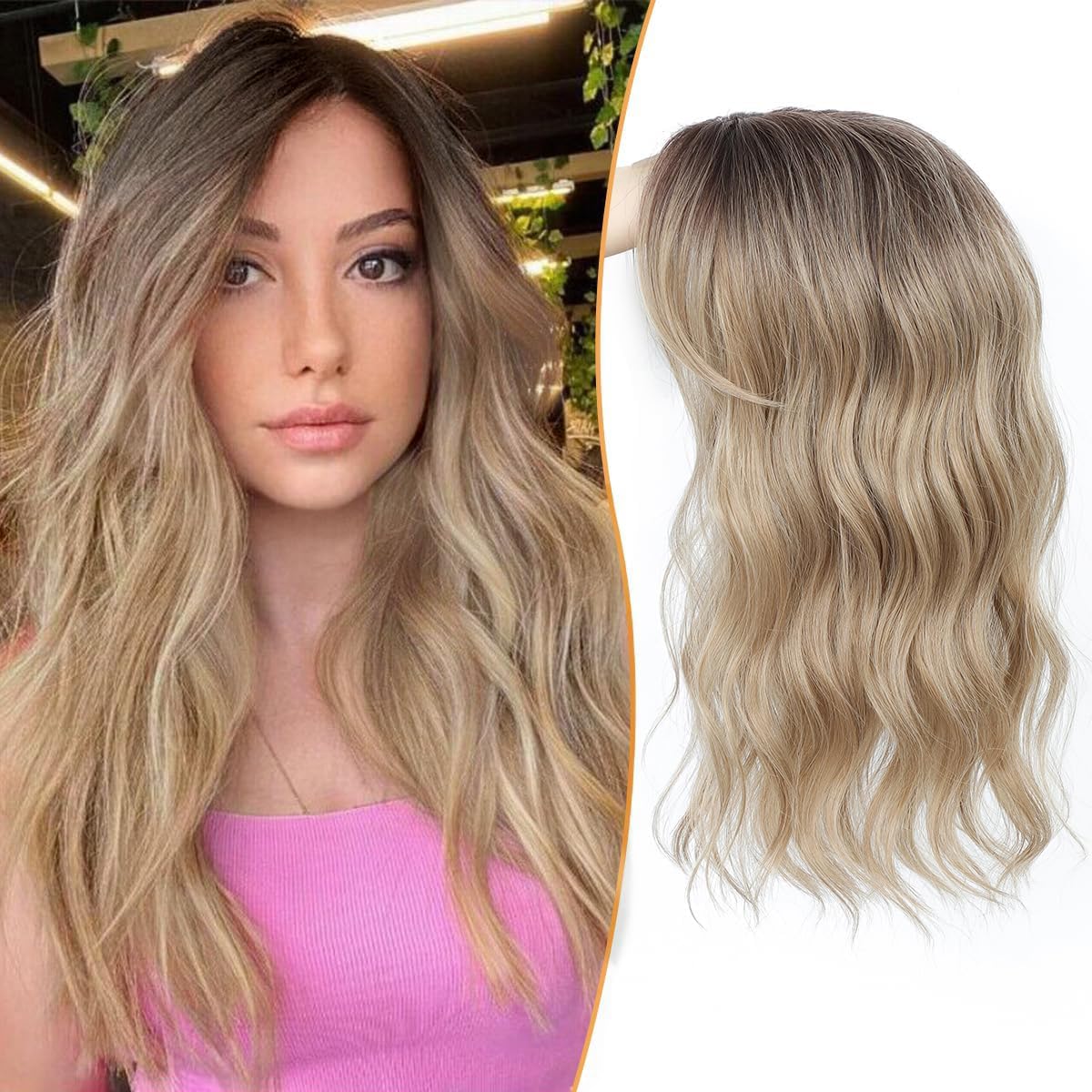 ⚡ Final Hours – Up to 41% Off🌷2026 New Lightweight & Breathable Wavy Hair Topper-100% human hair