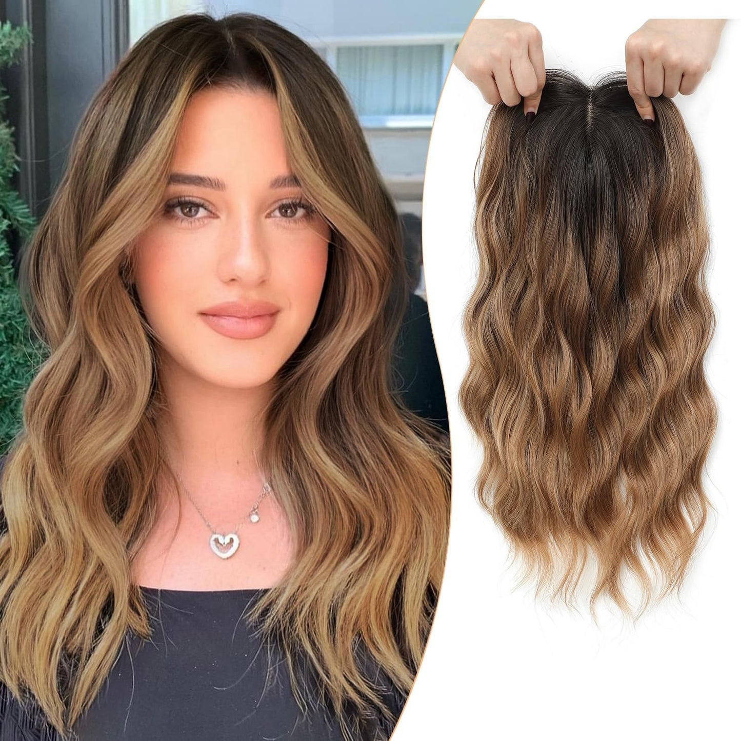 ⚡ Final Hours – Up to 41% Off🌷2026 New Lightweight & Breathable Wavy Hair Topper-100% human hair