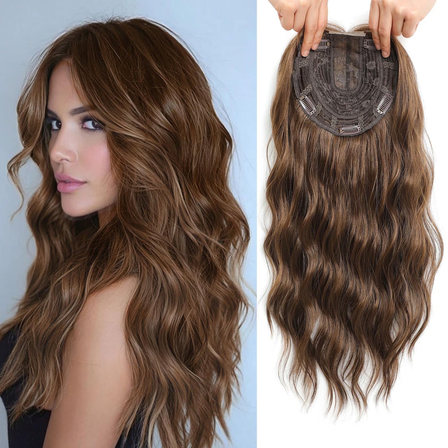 ⚡ Final Hours – Up to 41% Off🌷2026 New Lightweight & Breathable Wavy Hair Topper-100% human hair