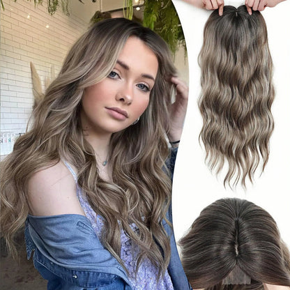 ⚡ Final Hours – Up to 41% Off🌷2026 New Lightweight & Breathable Wavy Hair Topper-100% human hair