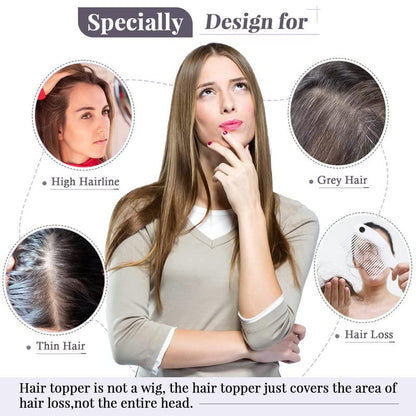 ⚡ Final Hours – Up to 41% Off🌷2026 New Lightweight & Breathable Wavy Hair Topper-100% human hair